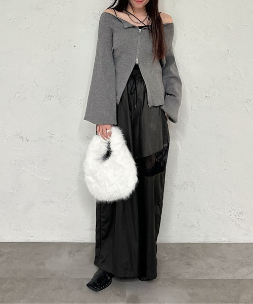 kutir（クティール）の「kutirlune／ファーバッグ（ハンドバッグ・レディース・グリーン/ライトグレー/ピンク/ブラウン/ベージュ/オフホワイト/ブルー/ブラック・FREE）」の19枚目の写真