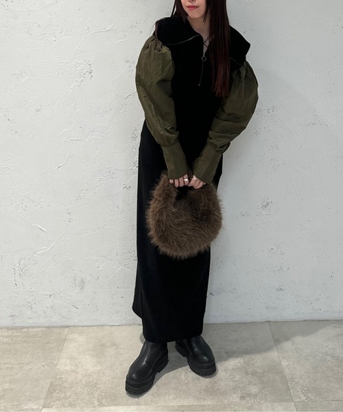 kutir（クティール）の「kutirlune／ファーバッグ（ハンドバッグ・レディース・グリーン/ライトグレー/ピンク/ブラウン/ベージュ/オフホワイト/ブルー/ブラック・FREE）」の21枚目の写真