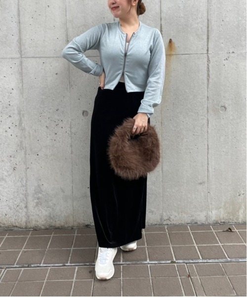 kutir（クティール）の「kutirlune／ファーバッグ（ハンドバッグ・レディース・グリーン/ライトグレー/ピンク/ブラウン/ベージュ/オフホワイト/ブルー/ブラック・FREE）」の14枚目の写真