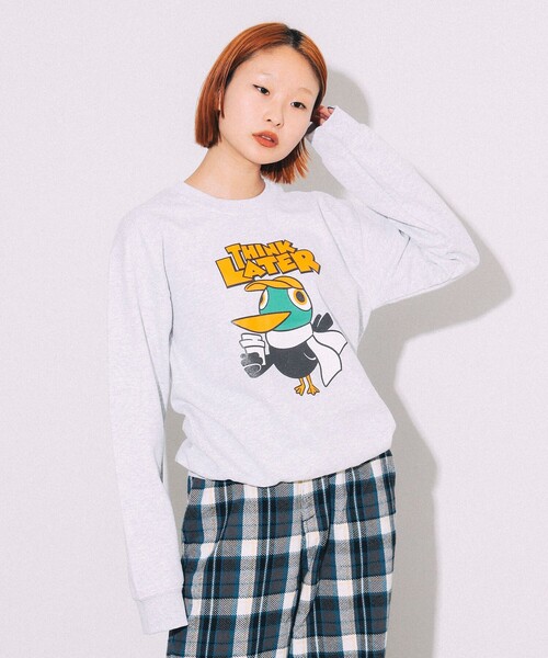 【セール】THINK LATER クルーネック スウェット（スウェット）｜BEAMS T（ビームスティー）