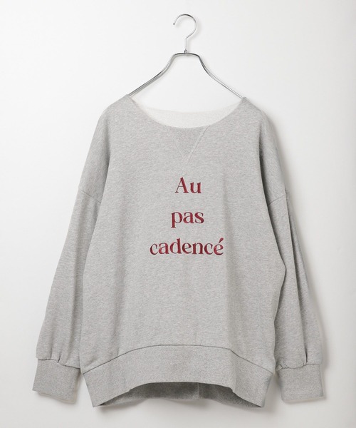 BAYFLOW（ベイフロー）の「[程よい肉感の裏毛素材]カットオフネック刺繍プルオーバー（スウェット・レディース・グレー/オフホワイト/チャコール・FREE）」の13枚目の写真