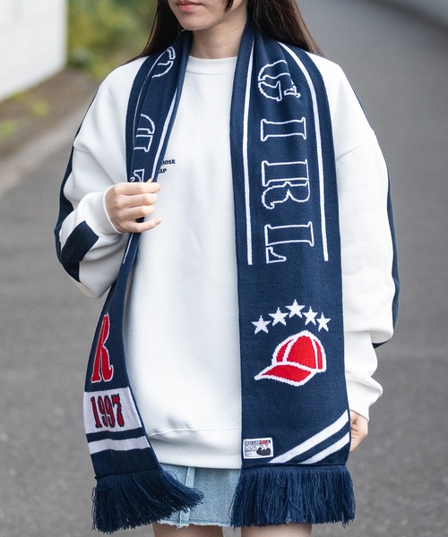 【Sr】　グッチ　ジャガードマフラーレディース　ネイビー・レッド Sr】 グッチ ジャガードマフラーレディース ネイビー・レッド グッチ