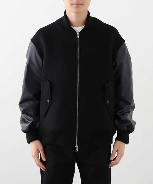 EDIFICE LA BOUCLE(エディフィスラブークル)の「LA BOUCLE (ラブークル) HEAVY BEAVER BOMBER JKT(スタジャン・メンズ・ブラック/ネイビー・2/3)」の17枚目の写真