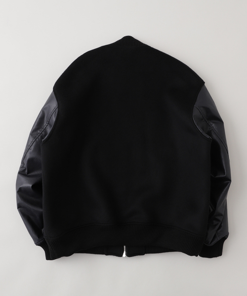 EDIFICE LA BOUCLE(エディフィスラブークル)の「LA BOUCLE (ラブークル) HEAVY BEAVER BOMBER JKT(スタジャン・メンズ・ブラック/ネイビー・2/3)」の20枚目の写真