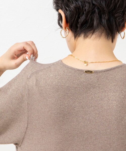 《手洗い可能》ラメ総針Vネックコクーンワンピース（ワンピース）｜NOLLEY'S Sophi（ノーリーズソフィ）