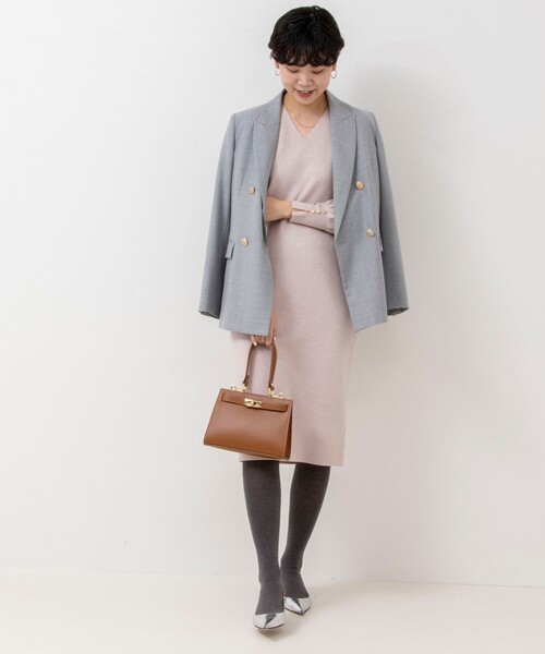 《手洗い可能》ラメ総針Vネックコクーンワンピース（ワンピース）｜NOLLEY'S Sophi（ノーリーズソフィ）