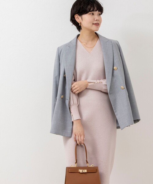 《手洗い可能》ラメ総針Vネックコクーンワンピース（ワンピース）｜NOLLEY'S Sophi（ノーリーズソフィ）