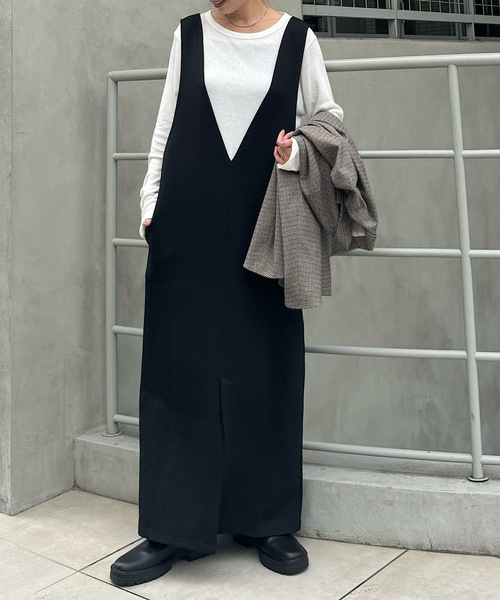 24年AW新品タグ付き3.7万円ダンボールニット異素材コンビワンピースドレス6 24年AW新品タグ付き3.7万円ダンボールニット異素材コンビ