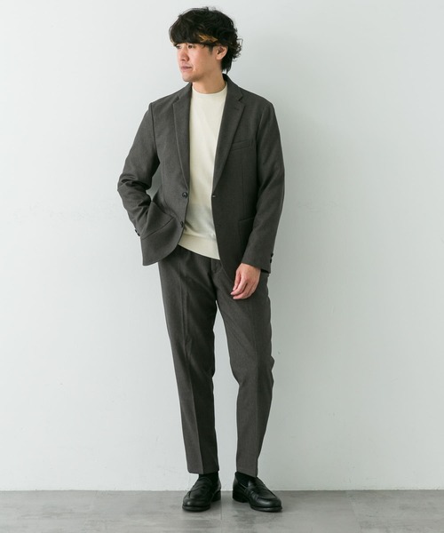 セール】LIFE STYLE TAILOR ブラッシュドウールライクストレッチパンツ