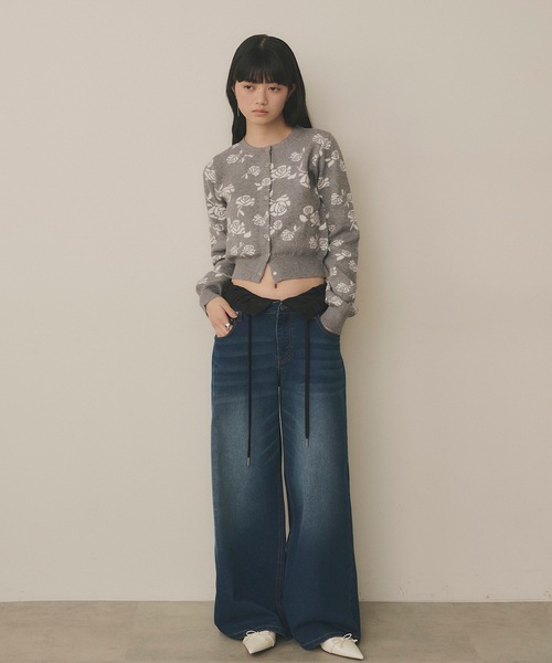 machatt フラワージャガードニットカーディガン フラワージャガードニットカーディガン（カーディガン/ボレロ