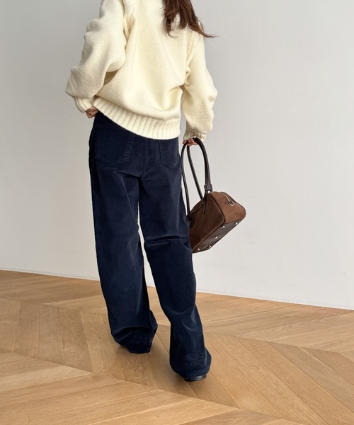CANAL JEAN（キャナルジーン）の「El mar　コーデュロイストレートパンツ（その他パンツ・レディース・ブラウン/ネイビー/クリーム・SMALL/MEDIUM）」の5枚目の写真