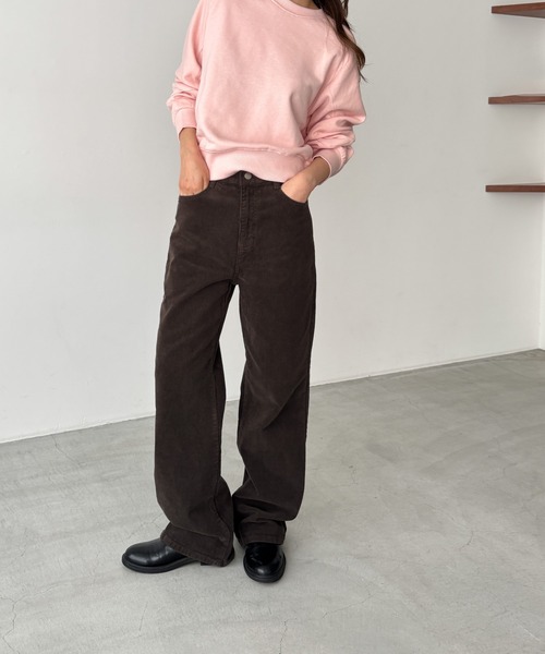 CANAL JEAN（キャナルジーン）の「El mar　コーデュロイストレートパンツ（その他パンツ・レディース・ブラウン/ネイビー/クリーム・SMALL/MEDIUM）」の7枚目の写真