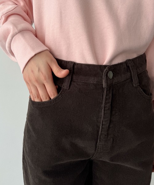CANAL JEAN（キャナルジーン）の「El mar　コーデュロイストレートパンツ（その他パンツ・レディース・ブラウン/ネイビー/クリーム・SMALL/MEDIUM）」の13枚目の写真
