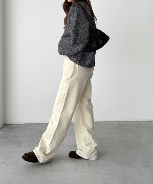 CANAL JEAN（キャナルジーン）の「El mar　コーデュロイストレートパンツ（その他パンツ・レディース・ブラウン/ネイビー/クリーム・SMALL/MEDIUM）」の17枚目の写真