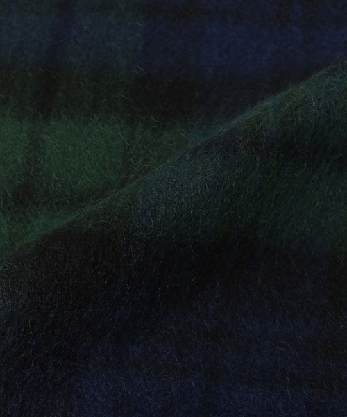 TWEED MILL（ツイードミル）の「TWEEDMILL / ツイードミル Lamds Wool Check Stole（マフラー・メンズ・サックスブルー/イエロー/ネイビー/ブラウン/ホワイト/ブルー/チャコールグレー/グレー・FREE）」の18枚目の写真