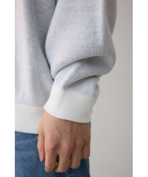 AZUL by moussy(アズールバイマウジー)の「ロゴジャガードニット(ニット/セーター・メンズ・ブラック/ブルー/グレー/ホワイト/ライム/ライトパープル・MEDIUM/LARGE)」の16枚目の写真