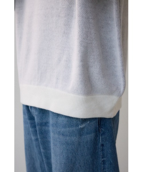 AZUL by moussy(アズールバイマウジー)の「ロゴジャガードニット(ニット/セーター・メンズ・ブラック/ブルー/グレー/ホワイト/ライム/ライトパープル・MEDIUM/LARGE)」の17枚目の写真