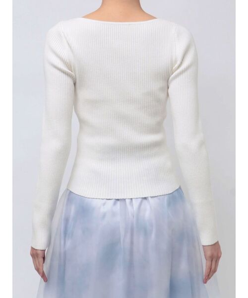 RESEXXY（リゼクシー）の「ツイストリボンニットトップス（ニット/セーター・レディース・ブラック/ピンク/ホワイト・FREE）」の16枚目の写真