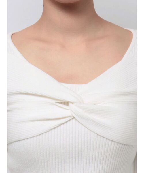 RESEXXY（リゼクシー）の「ツイストリボンニットトップス（ニット/セーター・レディース・ブラック/ピンク/ホワイト・FREE）」の17枚目の写真