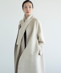 【DECADE】マフラーロングウールコート
