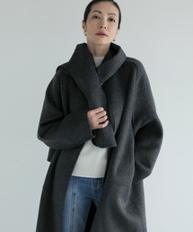 【DECADE】マフラーロングウールコート