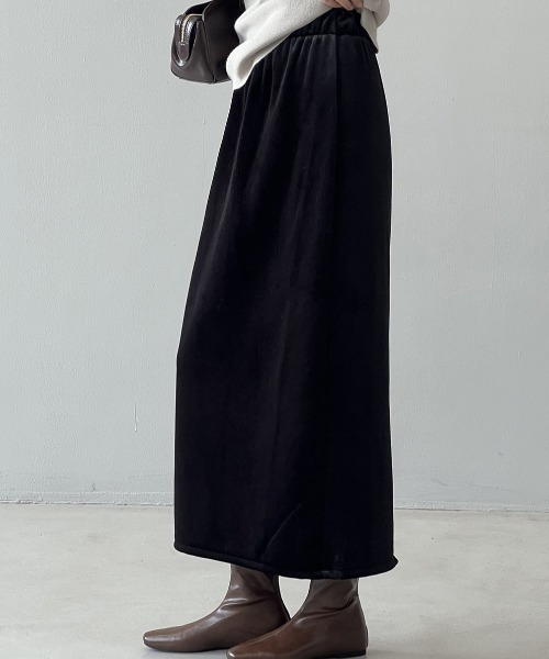 バックスリット起毛ナロースカート（スカート）｜Alum'（アルム）