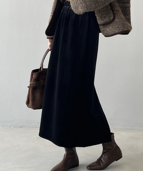 バックスリット起毛ナロースカート（スカート）｜Alum'（アルム）