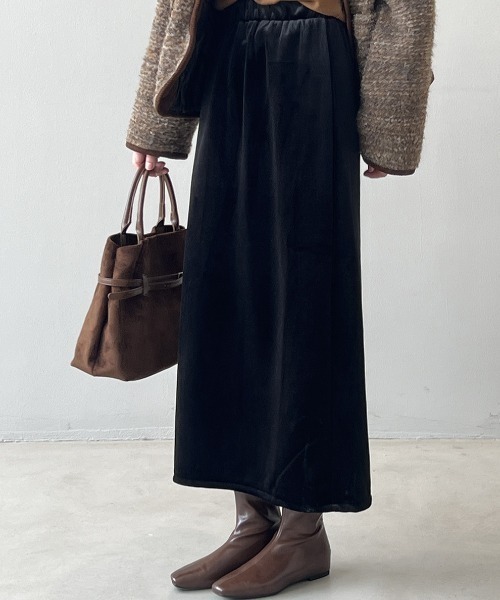 バックスリット起毛ナロースカート（スカート）｜Alum'（アルム）