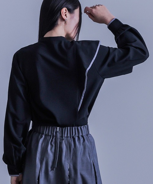 kOhAKU（コハク）の「『フリルヨークデザインシャツ』（シャツ/ブラウス・レディース・オフホワイト/ブラック・2/1）」の19枚目の写真