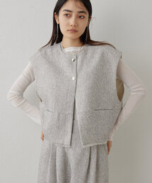 THE PAUSE | 【THE PAUSE】ツイードショートジレ(ベスト)