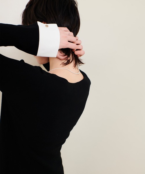 セール】ダブルカフスコンビプルオーバー（ニット/セーター