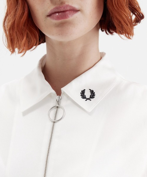 セール】Zip-Through Shirt Dress／ジップアップシャツ
