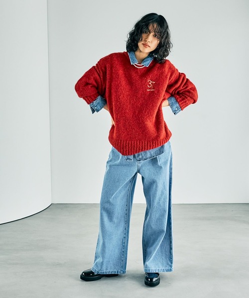 LEPSIM（レプシィム）の「タックデニムパンツ  242487（デニムパンツ・レディース・ブルー/チャコールグレー・MEDIUM/LARGE）」の13枚目の写真