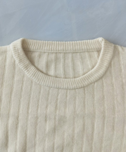 Miniministore(ミニミニストア)の「リブニット トップス きれいめ 長袖(ニット/セーター・レディース・ライトベージュ/ダークベージュ/ワインレッド/ブラック・FREE)」の18枚目の写真