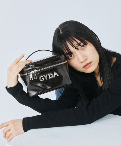 GYDA（ジェイダ）の「GYDA(ジェイダ) バニティポーチ GY-P293 ラインストーンロゴ（ポーチ・レディース・ライトブルー/アイボリー/ブラック/ブルー・FREE）」の22枚目の写真