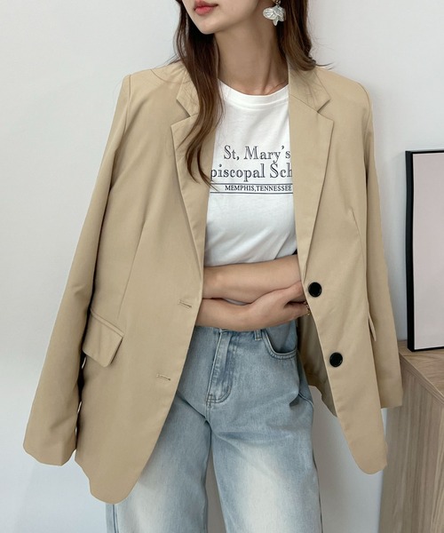 セール】【3サイズ展開】ベーシックテーラードジャケット（テーラード