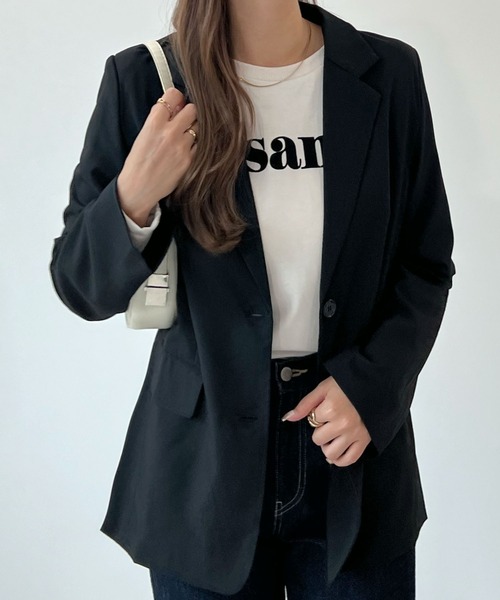 Futier land（フューティアランド）の「【3サイズ展開】ベーシックテーラードジャケット（テーラードジャケット・レディース・ベージュ/ブラック/グレー・SMALL/MEDIUM/LARGE）」の21枚目の写真