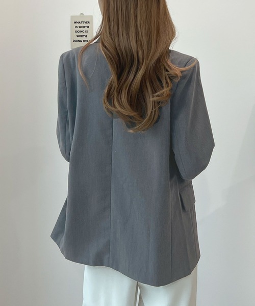 Futier land（フューティアランド）の「【3サイズ展開】ベーシックテーラードジャケット（テーラードジャケット・レディース・ベージュ/ブラック/グレー・SMALL/MEDIUM/LARGE）」の9枚目の写真