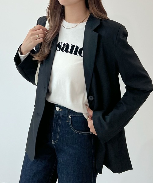 Futier land（フューティアランド）の「【3サイズ展開】ベーシックテーラードジャケット（テーラードジャケット・レディース・ベージュ/ブラック/グレー・SMALL/MEDIUM/LARGE）」の22枚目の写真