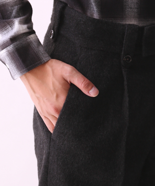 ABAHOUSE（アバハウス）の「【セットアップ対応】ウールビーバーワイドパンツ（その他パンツ・メンズ・グレー/チャコールグレー/カーキ・1/2/3）」の12枚目の写真