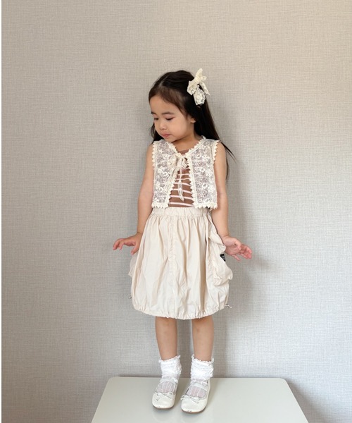 TARKER(ターカー)の「インパン付きナイロンバルーンスカート(スカート・キッズ・オフホワイト/ピンク・90/100/110/120/130/140/150)」の18枚目の写真