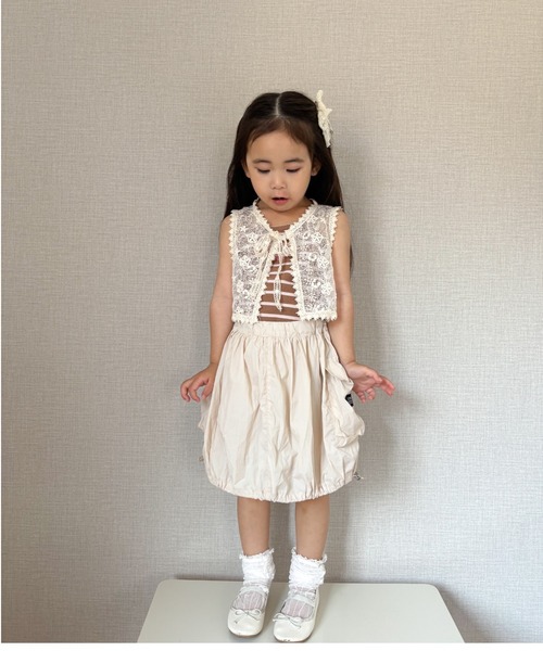 TARKER(ターカー)の「インパン付きナイロンバルーンスカート(スカート・キッズ・オフホワイト/ピンク・90/100/110/120/130/140/150)」の19枚目の写真