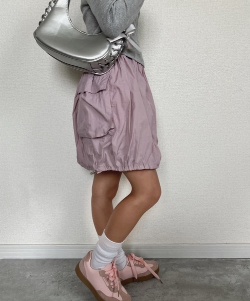 TARKER(ターカー)の「インパン付きナイロンバルーンスカート(スカート・キッズ・オフホワイト/ピンク・90/100/110/120/130/140/150)」の12枚目の写真