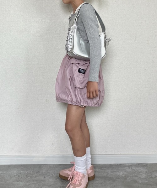 TARKER(ターカー)の「インパン付きナイロンバルーンスカート(スカート・キッズ・オフホワイト/ピンク・90/100/110/120/130/140/150)」の16枚目の写真