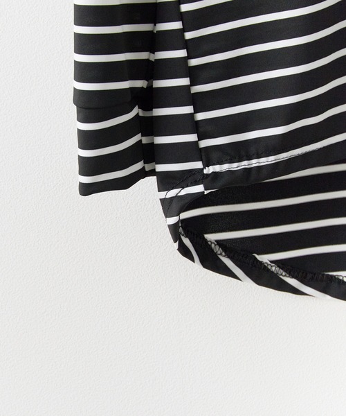 ROOPTOKYO（ループトウキョウ）の「Long Length Round hem Border T / ラウンドカット ボーダーカットソー（Tシャツ/カットソー・メンズ・ホワイト/ブラック・M/L/XL）」の5枚目の写真