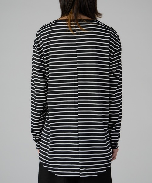 ROOPTOKYO（ループトウキョウ）の「Long Length Round hem Border T / ラウンドカット ボーダーカットソー（Tシャツ/カットソー・メンズ・ホワイト/ブラック・M/L/XL）」の8枚目の写真