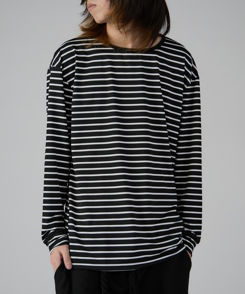 ROOPTOKYO（ループトウキョウ）の「Long Length Round hem Border T / ラウンドカット ボーダーカットソー（Tシャツ/カットソー・メンズ・ホワイト/ブラック・M/L/XL）」の12枚目の写真