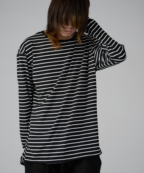 ROOPTOKYO（ループトウキョウ）の「Long Length Round hem Border T / ラウンドカット ボーダーカットソー（Tシャツ/カットソー・メンズ・ホワイト/ブラック・M/L/XL）」の4枚目の写真