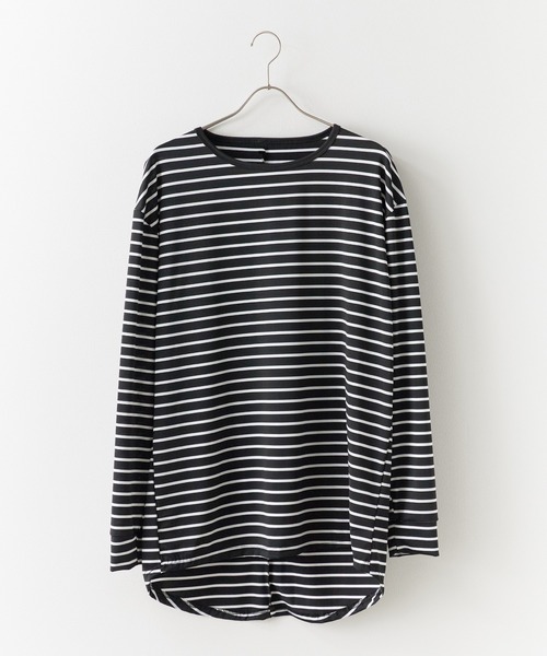 ROOPTOKYO（ループトウキョウ）の「Long Length Round hem Border T / ラウンドカット ボーダーカットソー（Tシャツ/カットソー・メンズ・ホワイト/ブラック・M/L/XL）」の16枚目の写真