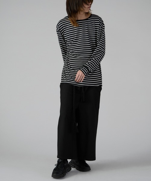 ROOPTOKYO（ループトウキョウ）の「Long Length Round hem Border T / ラウンドカット ボーダーカットソー（Tシャツ/カットソー・メンズ・ホワイト/ブラック・M/L/XL）」の17枚目の写真